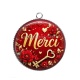 Pendentif Cabochon Argent - merci
