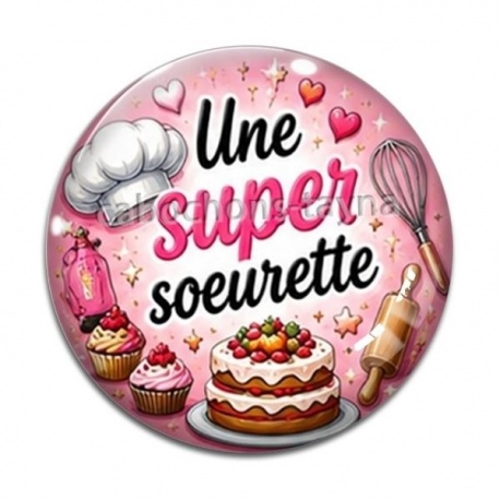 Cabochon Verre - Une super soeurette