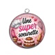 Pendentif Cabochon Argent - Une super soeurette