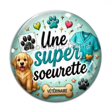 Cabochon Verre - Une super soeurette