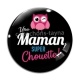 Cabochon Verre - chouette maman
