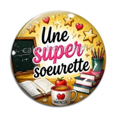 Cabochon Verre - Une super soeurette