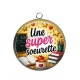 Pendentif Cabochon Argent - Une super soeurette