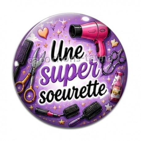 Cabochon Verre - Une super soeurette