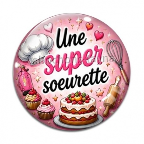Cabochon Verre - Une super soeurette
