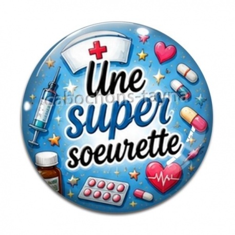 Cabochon Verre - Une super soeurette