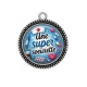 Pendentif Cabochon Argent - Une super soeurette