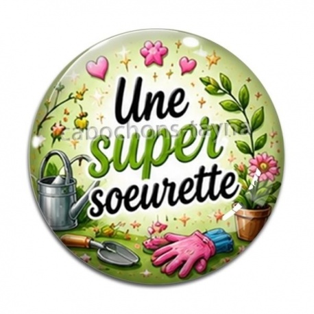 Cabochon Verre - Une super soeurette