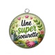 Pendentif Cabochon Argent - Une super soeurette