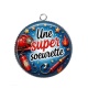 Pendentif Cabochon Argent - Une super soeurette