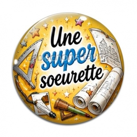 Cabochon Verre - Une super soeurette