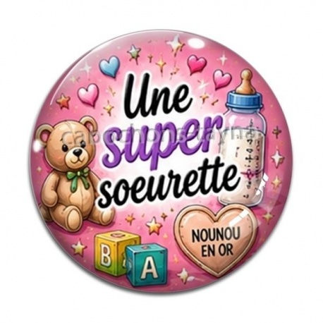 Cabochon Verre - Une super soeurette