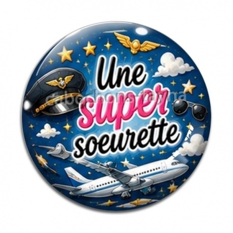 Cabochon Verre - Une super soeurette