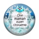 Cabochon Résine - chouette maman