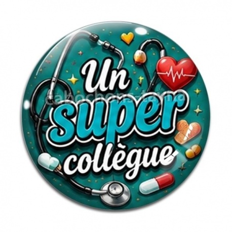 Cabochon Verre - un super collègue