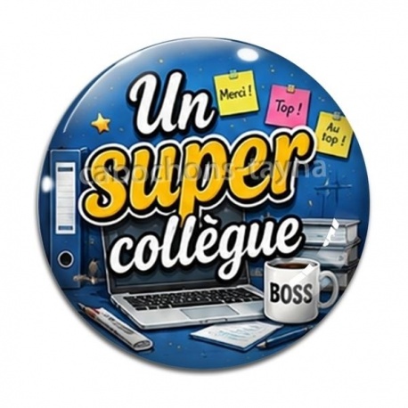 Cabochon Verre - un super collègue