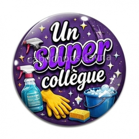 Cabochon Verre - un super collègue