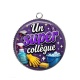 Pendentif Cabochon Argent - un super collègue
