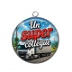 Pendentif Cabochon Argent - un super collègue
