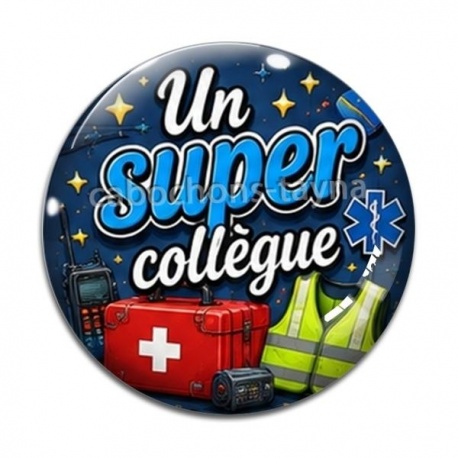 Cabochon Verre - un super collègue