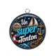 Pendentif Cabochon Argent - un super tonton