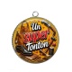 Pendentif Cabochon Argent - un super tonton