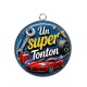 Pendentif Cabochon Argent - un super tonton