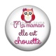 Cabochon Résine - chouette maman