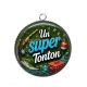 Pendentif Cabochon Argent - un super tonton