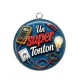 Pendentif Cabochon Argent - un super tonton