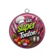 Pendentif Cabochon Argent - un super tonton