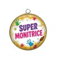 Pendentif Cabochon Argent - super monitrice