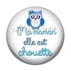 Cabochon Résine - chouette maman