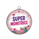 Pendentif Cabochon Argent - super monitrice