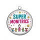 Pendentif Cabochon Argent - super monitrice