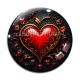 Cabochon Verre - coeur