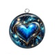 Pendentif Cabochon Argent - coeur