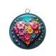 Pendentif Cabochon Argent - coeur
