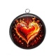 Pendentif Cabochon Argent - coeur