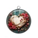 Pendentif Cabochon Argent - coeur