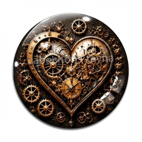 Cabochon Verre - coeur