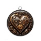 Pendentif Cabochon Argent - coeur