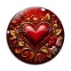 Cabochon Verre - coeur