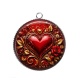 Pendentif Cabochon Argent - coeur
