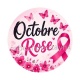 Octobre Rose ruban rose – Cabochon verre ou résine – Badge, porte-clés, magnet, miroir