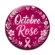 Cabochon Verre - octobre rose