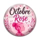 Cabochon Verre - octobre rose
