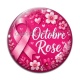 Cabochon Verre - octobre rose
