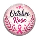 Cabochon Verre - octobre rose
