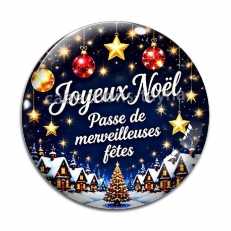 Cabochon Verre -  joyeux noël